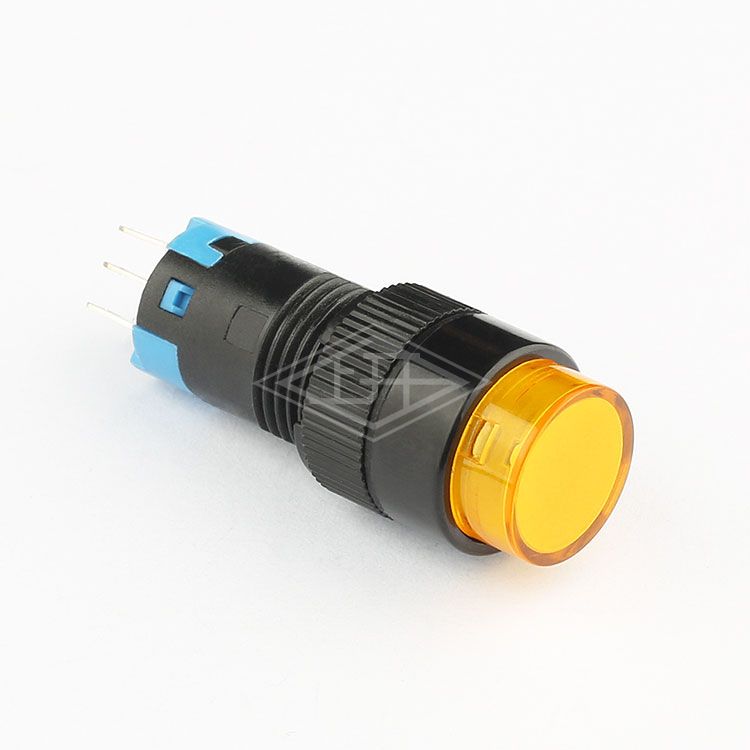 12mm 5pin push button switch led lighted self lcoking push button switch illuminated round yellow push button switch